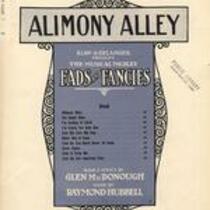 Alimony alley, sheet music, 1915