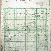 Topographical map of Wright County, Iowa
