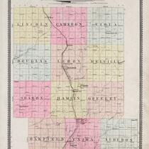 Outline map of Audubon County, Iowa