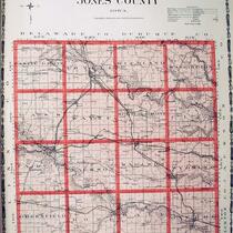 Topographical map of Jones County, Iowa