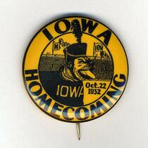 Homecoming badge, October 22, 1932