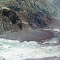 Alluvial fans from the air, Death Valley