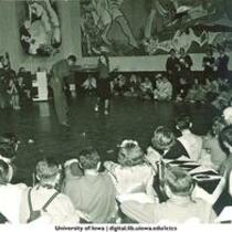 Jitterbug performance at modern art-themed costume dance, The University of Iowa, March 1940