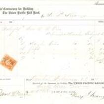 Union Pacific Railroad voucher for Henry P. Kearns, Omaha, Neb., February 28, 1867