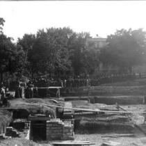 Laying the cornerstone of New Science Hall, The University of Iowa, 1904