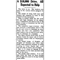 "A $10,000 drive, all expected to help," August 1, 1919