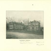 Back of University Hospital facing Iowa Avenue, The University of Iowa, 1904