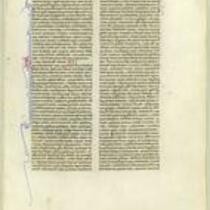 II Esdras 11-13 Bible leaf, circa 1240