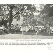Aesthetic dancing on campus green, The University of Iowa, June 1921