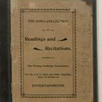 The Iowa collection of readings and recitations compiled by the Woman Suffrage Association, for the use of clubs and other organizations in getting up entertainments, 1892