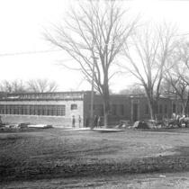 Engineering Shops, corner of Madison and Washington Streets, The University of Iowa, March 1910