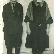 Boy and girl in spectacles, The University of Iowa, 1920s