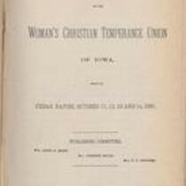 Proceedings of the Woman's Christian Temperance Union of Iowa, 1881