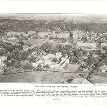 Airplane view of university campus, The University of Iowa, March 1927