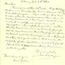 Letter from John V. L. Pruyn to Thomas C. Durant, Albany, New York, October 26, 1863