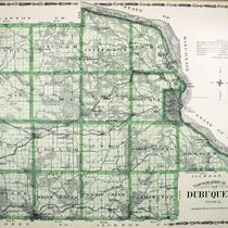 Topographical map of Dubuque County, Iowa