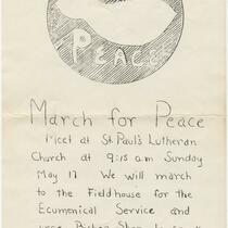 1970-05-17 March for Peace Flyer