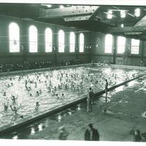 Scout Day at the swimming pool in the Armory, The University of Iowa, October 29, 1927