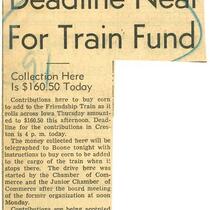 Deadline near for train fund