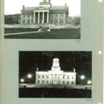 Day and night view of Old Capitol facing west, The University of Iowa, 1927