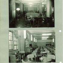 Cafeteria dining area and lounge in Hillcrest, The University of Iowa, 1939