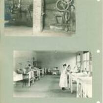Machinery shop and women's ward in University Hospital, The University of Iowa, 1910s