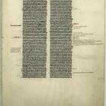 Ecclesiasticus 17-22 Bible leaf, 13th century