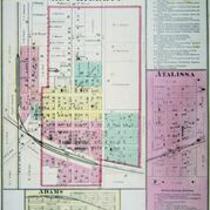 Atlas of Muscatine County, Iowa, 1874 3 Town Plan Maps
