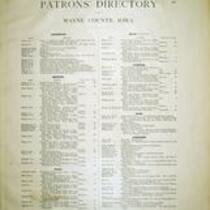 Plat Book of Wayne County, Iowa, 1897 4 Patrons' directory
