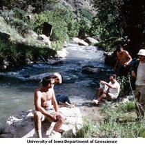 Cooling off up side canyon of Yampa River