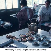 Preparing a meal, Shinkyo commune, Nara-ken, June 1965