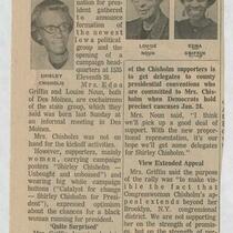 Edna Griffin newspaper clippings, 1972-2000