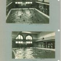 Swimming class in Old Armory, The University of Iowa, 1910s