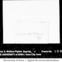 Henry A. Wallace correspondence [reel 1], 1888-April 1929