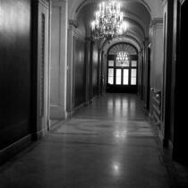 U.S. Capitol hallway with chandliers, Washington, D.C., June 1964
