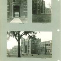 Archways to the courtyard at Quadrangle Hall, The University of Iowa, between 1922 and 1923