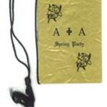 Dance card for Alpha Theta chapter of Alpha Phi Alpha Spring Semi-Formal Party, May 15, 1948