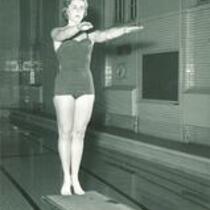 Ann Cooper, national diving champion, The University of Iowa, 1950s