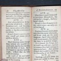 Excerpts from The aphorismes of Hippocrates prince of physicians, 1655