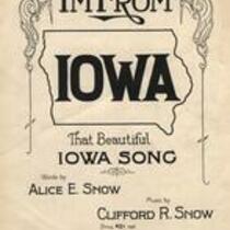 I'm from Iowa, sheet music, 1923