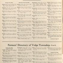 Farmer's Directory: Cass & Volga, cont.