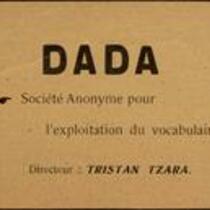 Dada : societe anonyme pour l’exploitation du vocabulaire